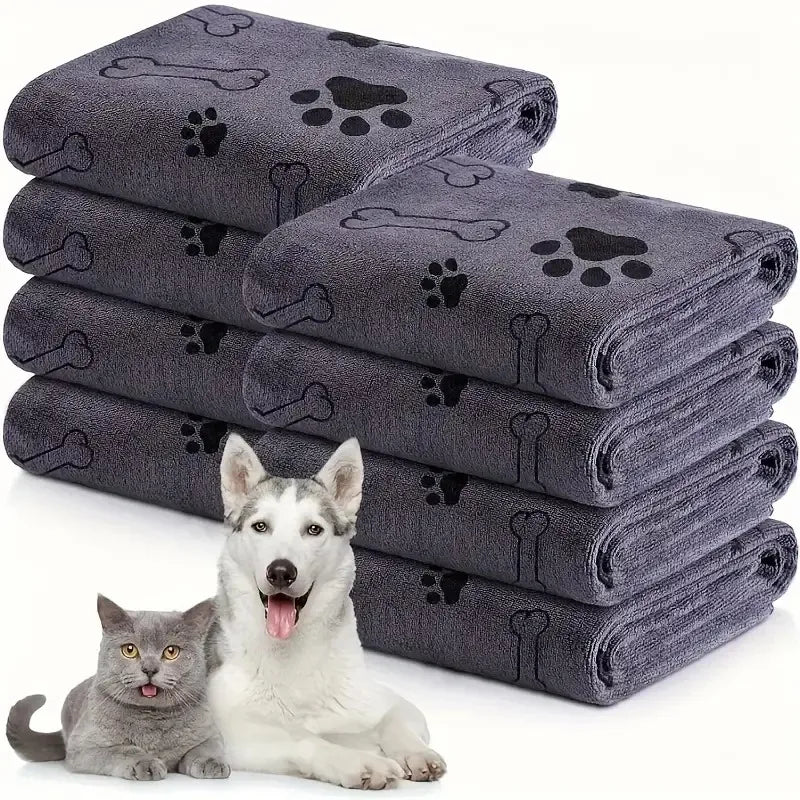 1pc Quick-Drying Microfiber Dog & Cat Towel, Absorbent Pet Bath Product, Fiber Quick-drying Bath Towel, Car Wiping Cloth