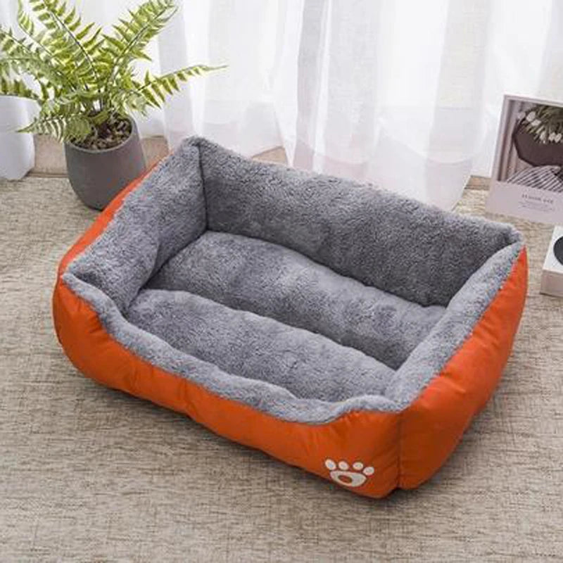 Black Dog Bed. Plush Sleeping Bed for Large, Medium and Small Dogs, Non-Slip and Bite-Resistant.