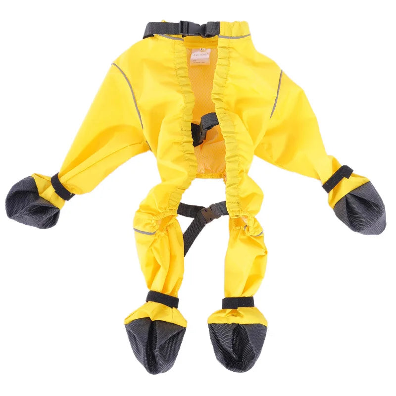 Waterproof Breathable Pet Pants with Foot Cover Antislip and Dirt Resistant Dog Trousers with Foot Cover Indoor and Outdoor Use