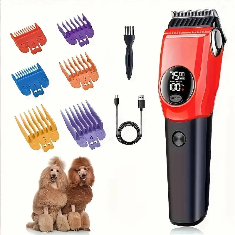 Pet Clipper Professional Dog & Cat Hair Trimmer, Grooming & Shaver, 7500/min LED suitable for large, medium, and small pets
