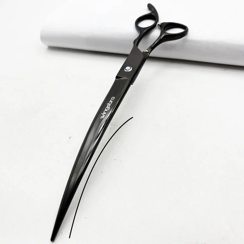 Wingsbro 9 inch Professional Pet Grooming Scissors, Animal Hair Trimming for Dog, Dog Grooming Curved Shears