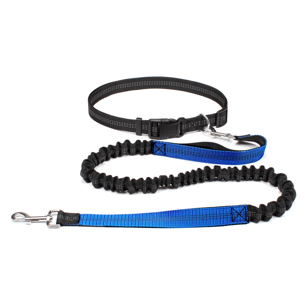 Hand Free Dog Leash for Pet Walking, Running, & Jogging with Adjustable Dog leash Waist Belt and Chest Strap with Traction Rope