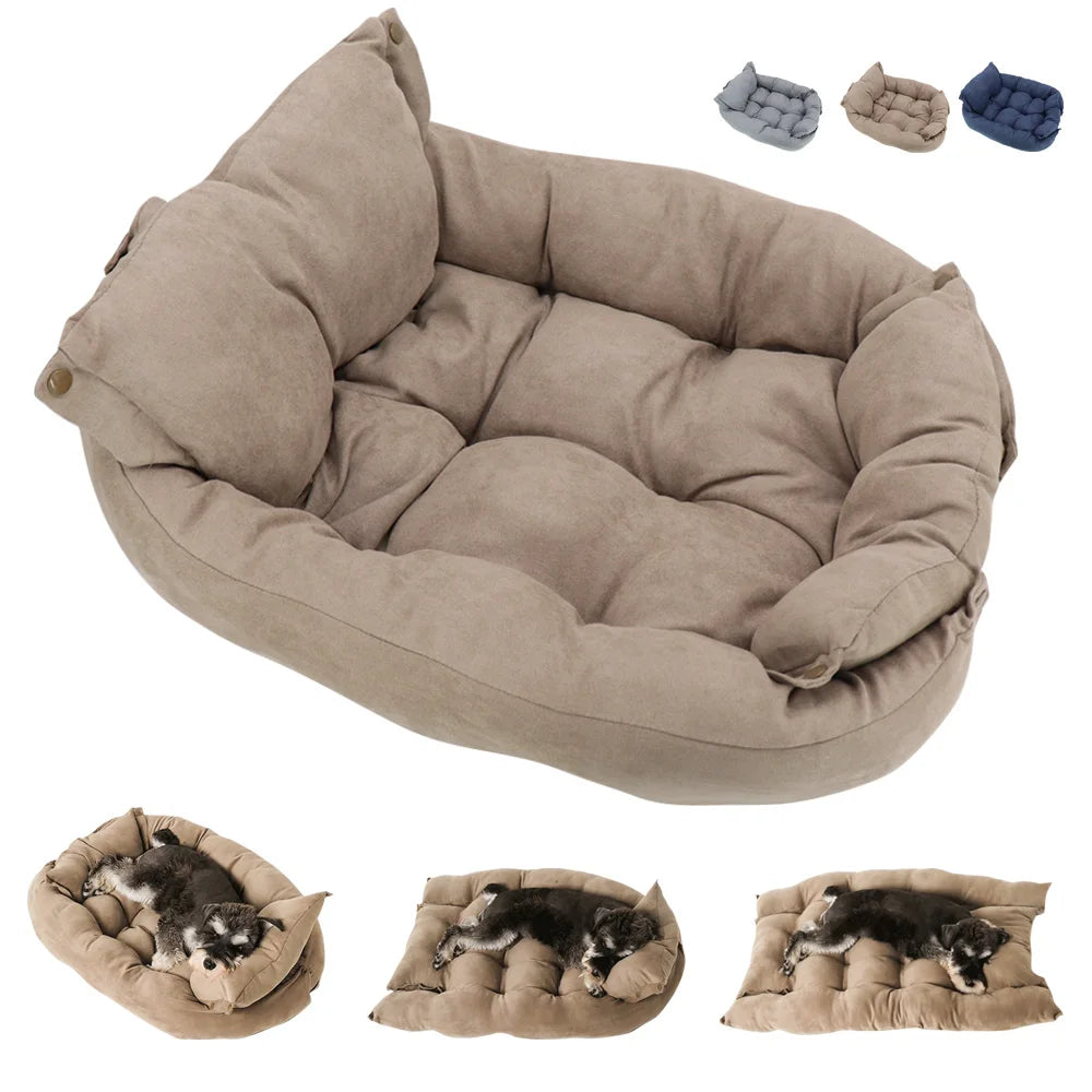Multifunction Dog Bed Mat, 3 IN 1 Dogs & Cat Sleeping Bed , Sofa & Warm