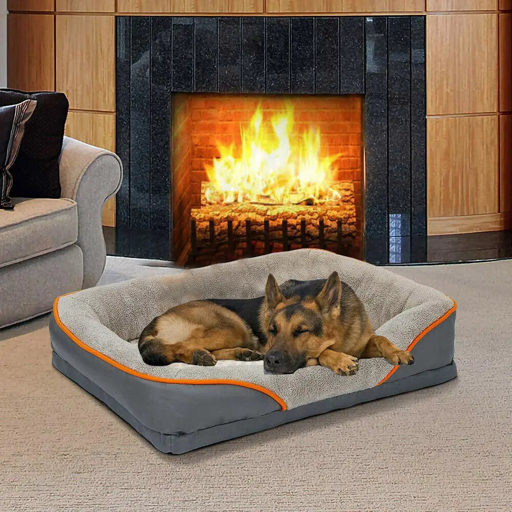 Heavy Duty Large Orthopedic Pet Bed Soft Cushion Foam Waterproof Sofa