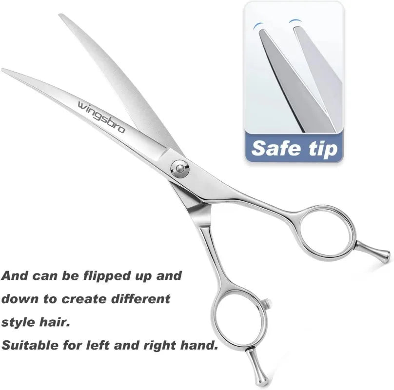 7.5" Curved Dog Grooming Scissors , Professional Pet Curved Scissors Dog & Cat Curved Scissors