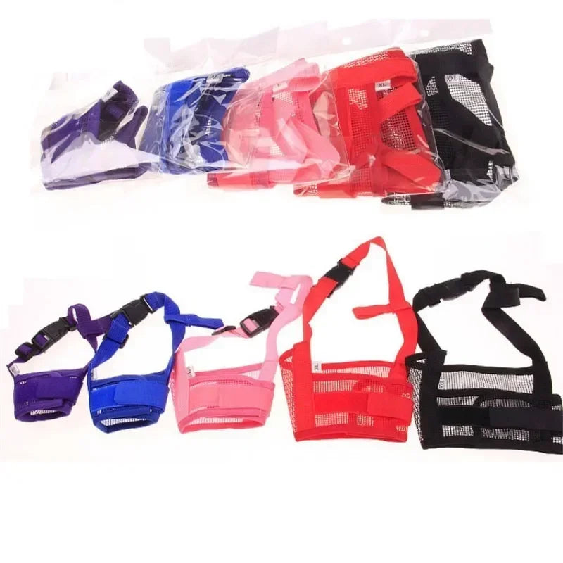 1pc Adjustable Dog Muzzle Breathable Dog Mouth Cover Muzzle Collar Anti Barking Pet Mouth Muzzles for Dogs  Accessories