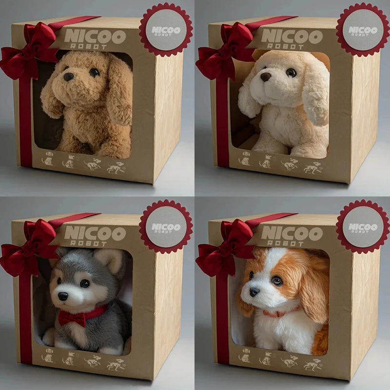 Robot Puppy That Acts Like Real Dog. My Realistic Robotic AI Pet Dogs are Electronic Interactive Stuffed Dogs For Barking Walking