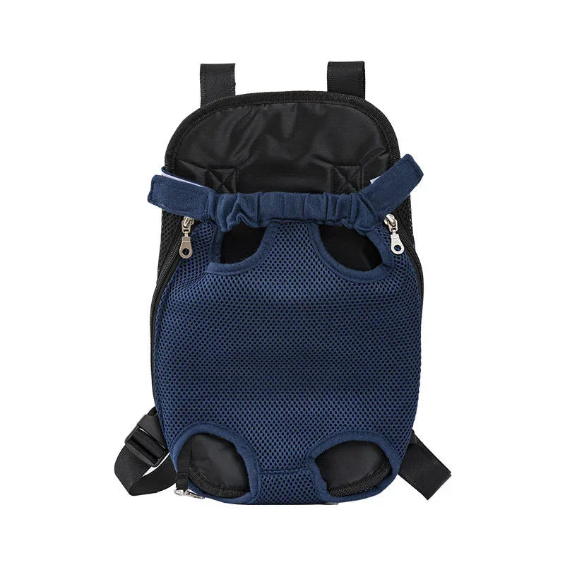 Denim Pet Dog & Cat Backpack for Outdoor Travel for Dogs & Cats with Breathable Shoulder Straps