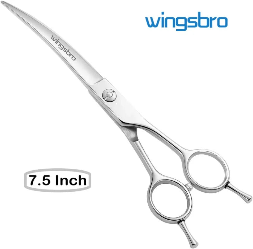 7.5" Curved Dog Grooming Scissors , Professional Pet Curved Scissors Dog & Cat Curved Scissors