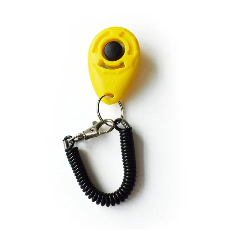 Pet Training Clicker, Trainer with Adjustable Wrist Strap and Key Chain