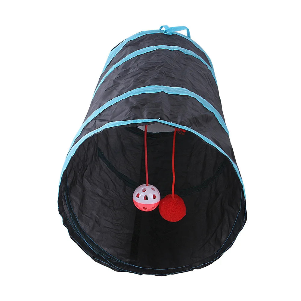 Cat Tunnel, Foldable Cat Tunnel, Breathable Drill Barrel for Indoor, has loud paper sound