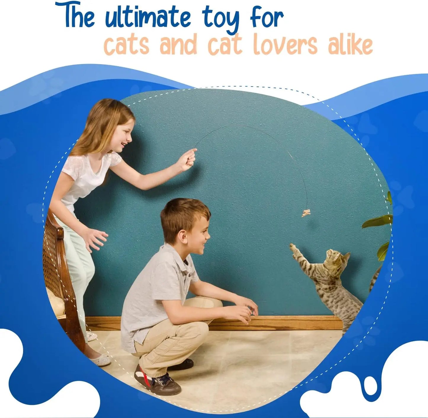 3 Pack Cat Dancer Toys, Paper Roll on Flexible Wire for Interactive Kitten Play & Exercise