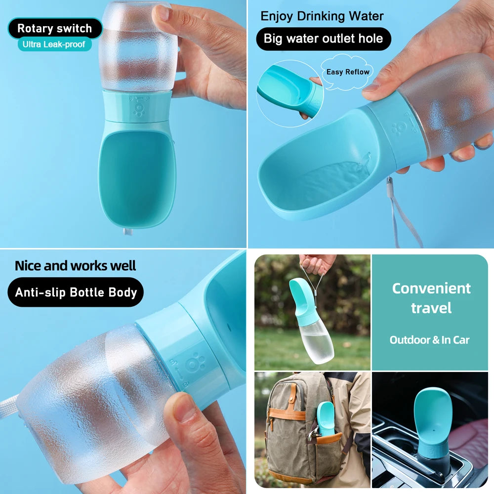Big Dog Water Bottle Portable Drinking Bowl For Small Medium Dogs Cat Travel Hiking Puppy Pet Water Dispenser Cup