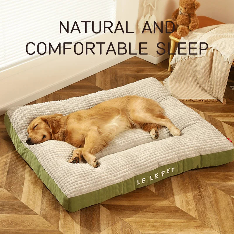 HOOPET Winter Warm Dog Sleeping Bed, Soft Fleece Blanket, Detachable Mat Cushion for Small Medium Large Dogs