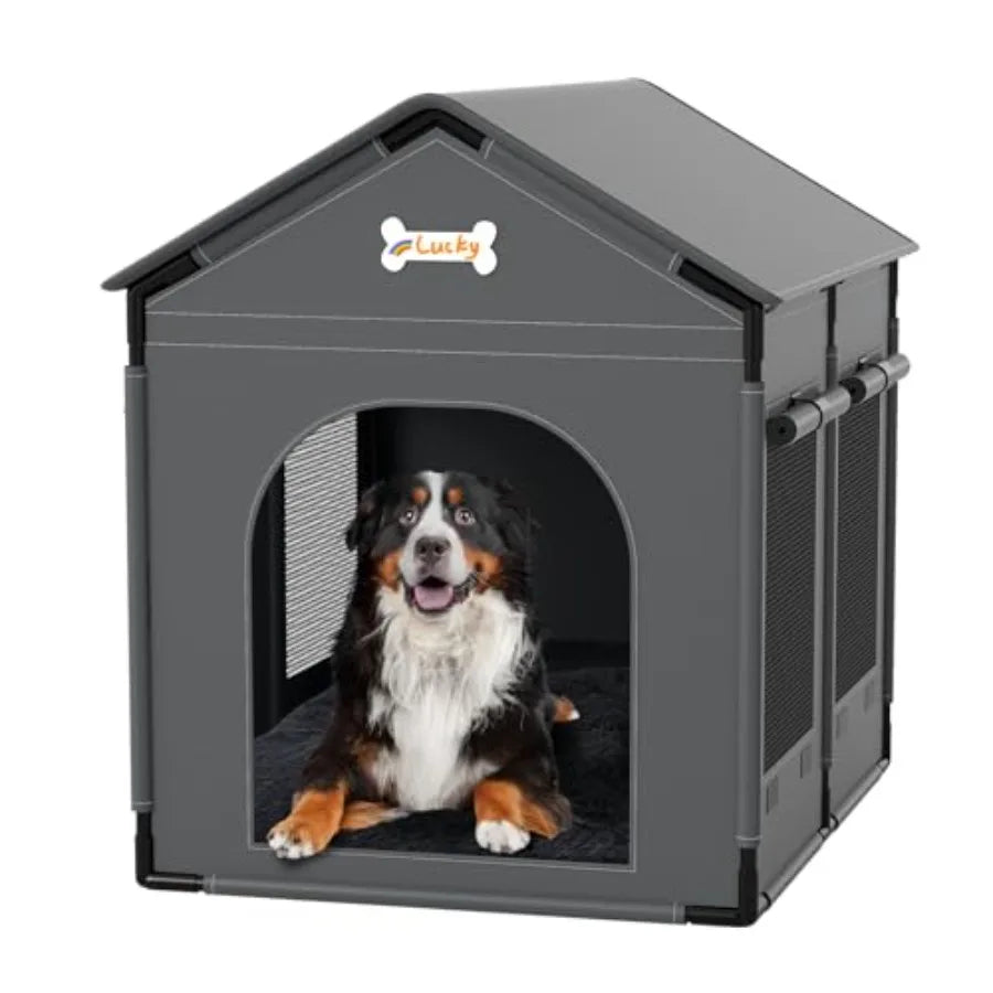 Indoor House Kennel with Bed Mat Cushion for Small Medium Large Dogs and Cats