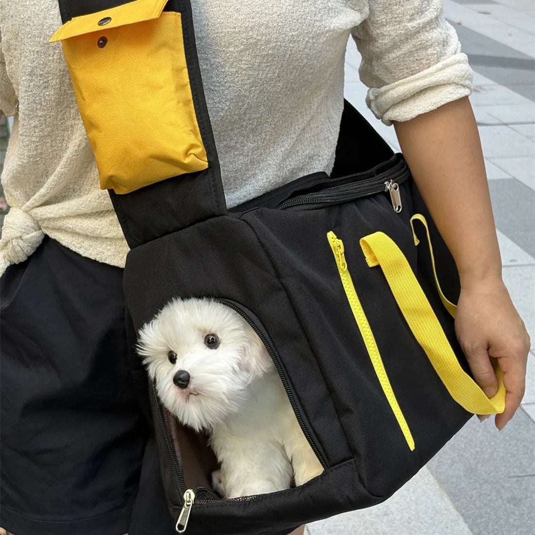Pet backpack, cat and dog travel portable Crossbody Shoulder Bag, Waterproof Oxford cloth Pet bag one shoulder crossbody dog bag
