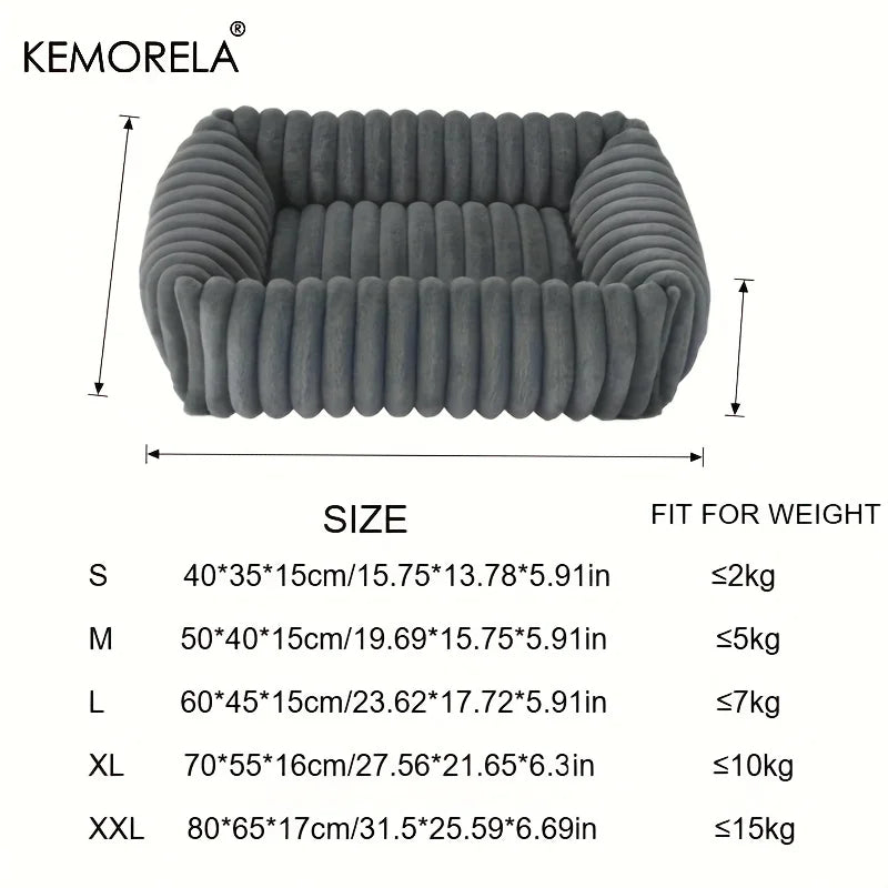 Orthopedic Plush Dog Bed - Mattress with High Resilience Support All Seasons Fluffy Pet Bed for Medium Large Dogs