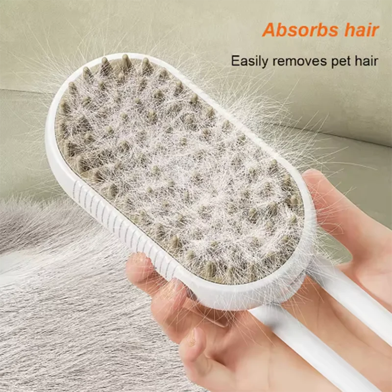 Pet Comb for Cats & Dogs, Spray Massage Comb for Cleaning, Hair Removing Comb,  Dog & Cat Comb and Pet Bath Brush