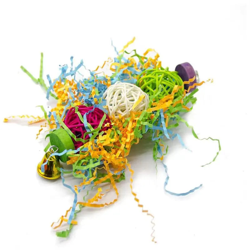Bird Parrot Toy Set Colorful Shredder Foraging