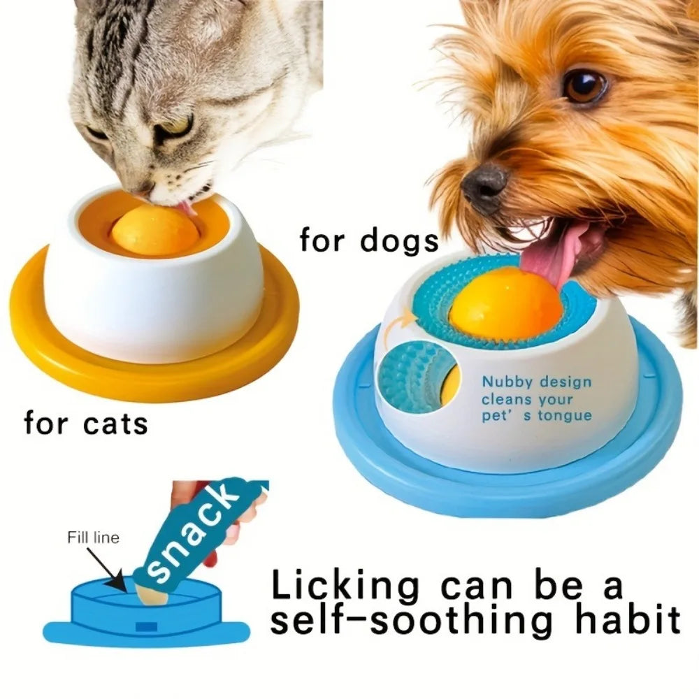Slow Feeder Food Dispenser Lick Toy for Pets. Interactive Games for Training and Enrichment for Pet Stimulation.
