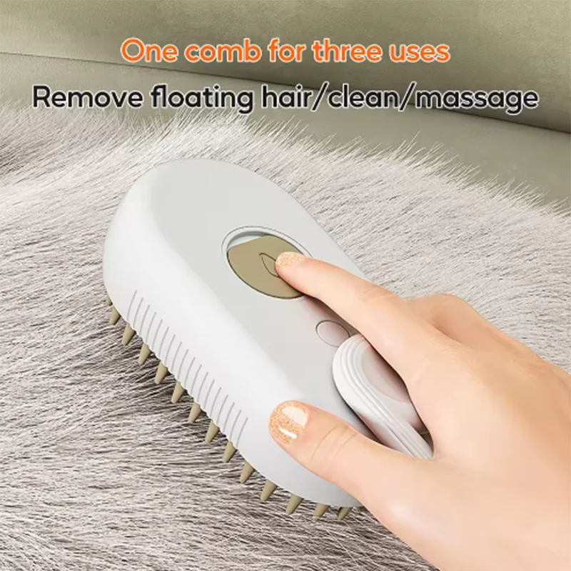 Pet Comb for Cats & Dogs, Spray Massage Comb for Cleaning, Hair Removing Comb,  Dog & Cat Comb and Pet Bath Brush
