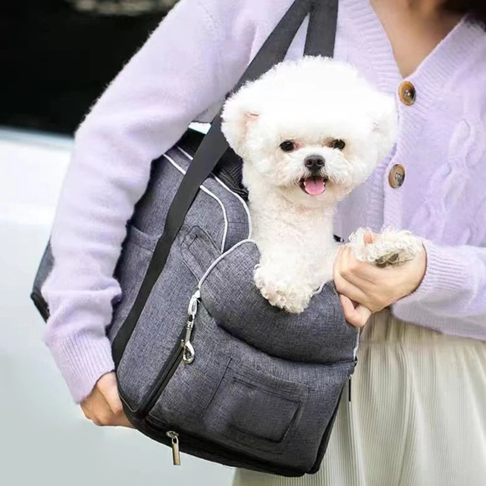 Multipurpose Center Console Dog Car Seat with Shoulder Straps Portable Pet Booster Seats Puppy Dog Bed for Small Dogs