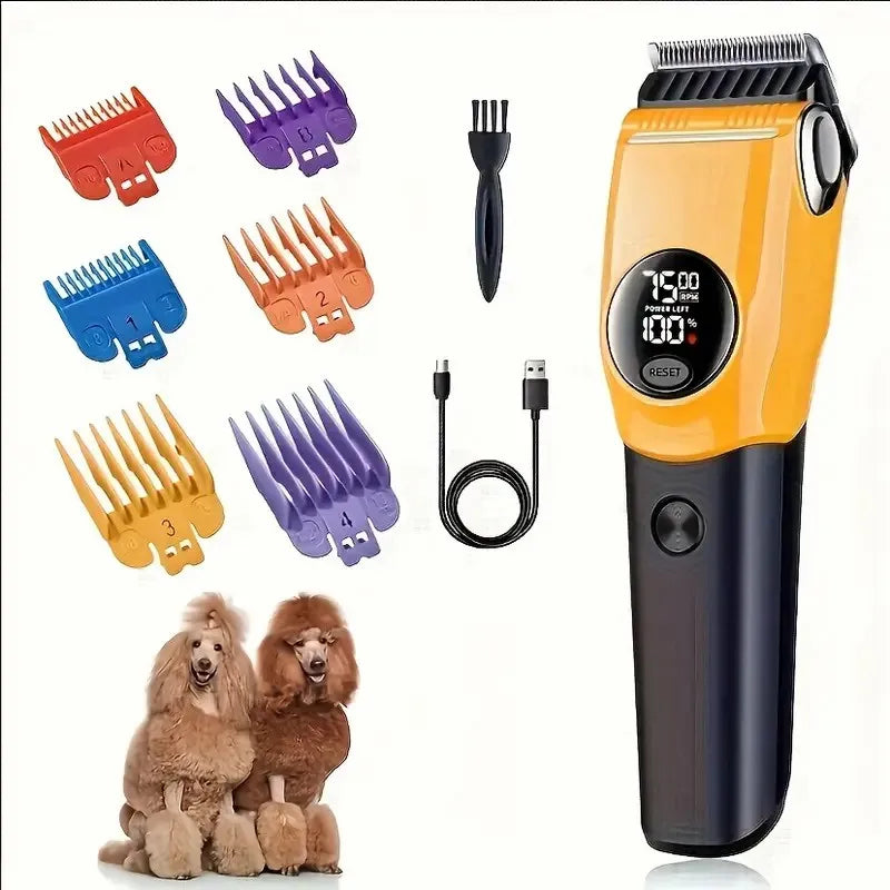 Pet Clipper Professional Dog & Cat Hair Trimmer, Grooming & Shaver, 7500/min LED suitable for large, medium, and small pets