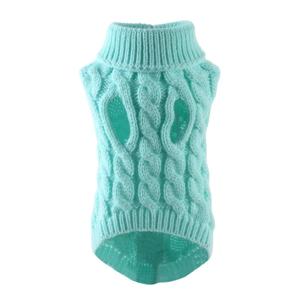 Warm Pet Sweater Winter Dog Clothes for Small Medium Dogs Knitted Puppy Cat Coat Chihuahua French Bulldogs Yorkie Customes