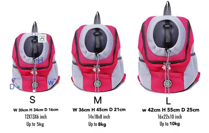 Outdoor Pet Dog & Cat Carrier Bag, Portable Travel Backpack  and Front Bag with Double Shoulder Mesh Backpack