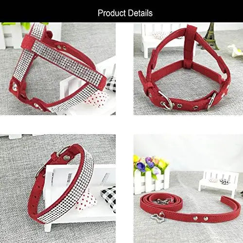 Trendy Newtensina Dog Collar Set – Fashion Harness & Leash for Dogs, Red XS  

SEO optimized: dog collar set, fashion harness, l