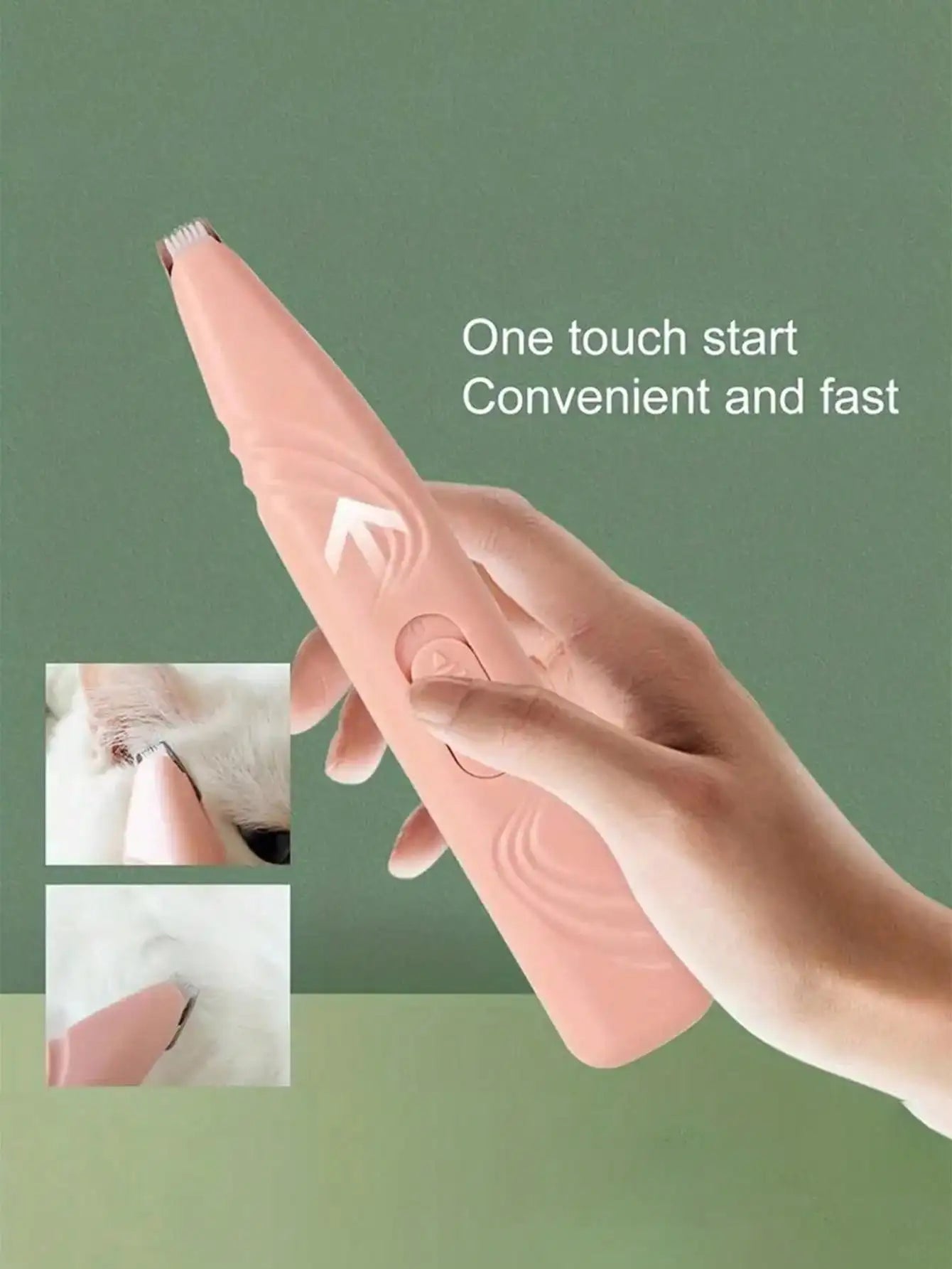 1 non battery pet shaver electric clipper suitable for cats and dogs. It can be used to shave foot hair, buttocks hair, eyes.