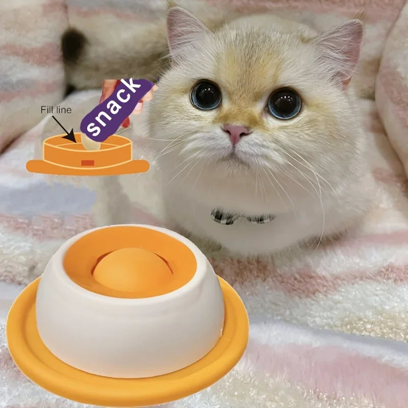 Pet Lick Mat Yogurt Licking Plate Slow Feeder for Dogs & Cats - Interactive Snack Bowl, Promotes Dental Health, Pet Licking Mat