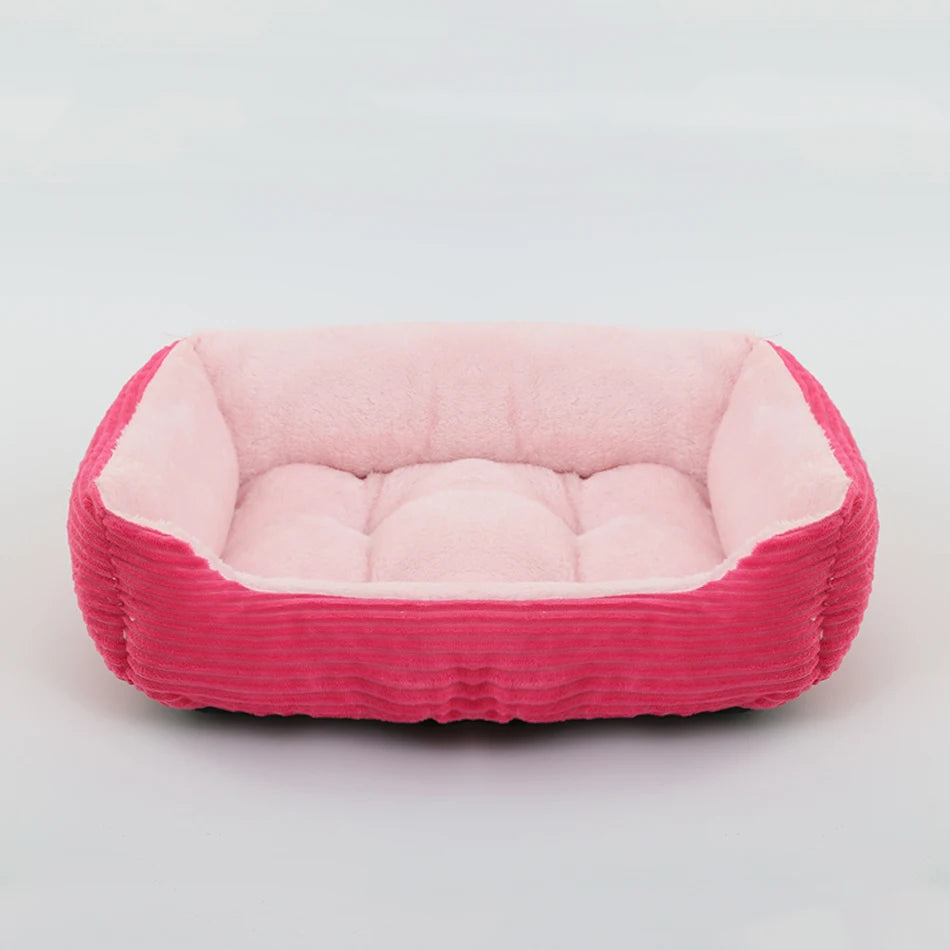 Bed for Dog Cat Pet Square Plush Kennel Medium Small Dog Sofa Bed Cushion Pet Calming Dog Bed House Pet Supplies Winter
