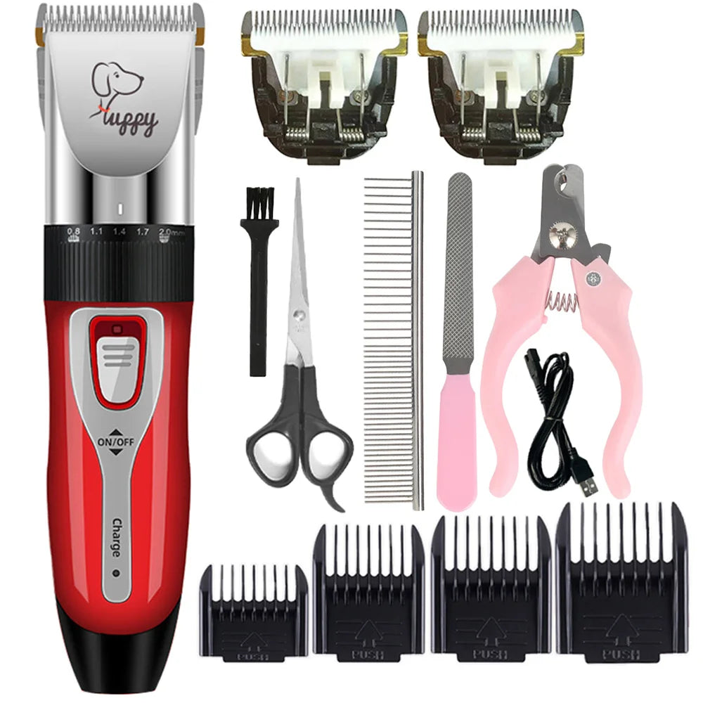 Dog/Cat/Rabbit Hair Clippers for Grooming Professional Trimmer Shaver Set Cordless Rechargeable