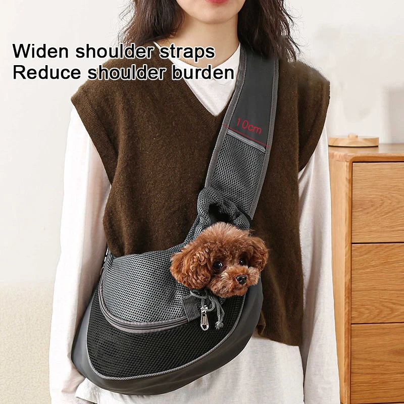 Pet Cat & Dog Carrier Backpack, Travel Tote Shoulder Bag, Mesh Sling Crossbody Shoulder Bag