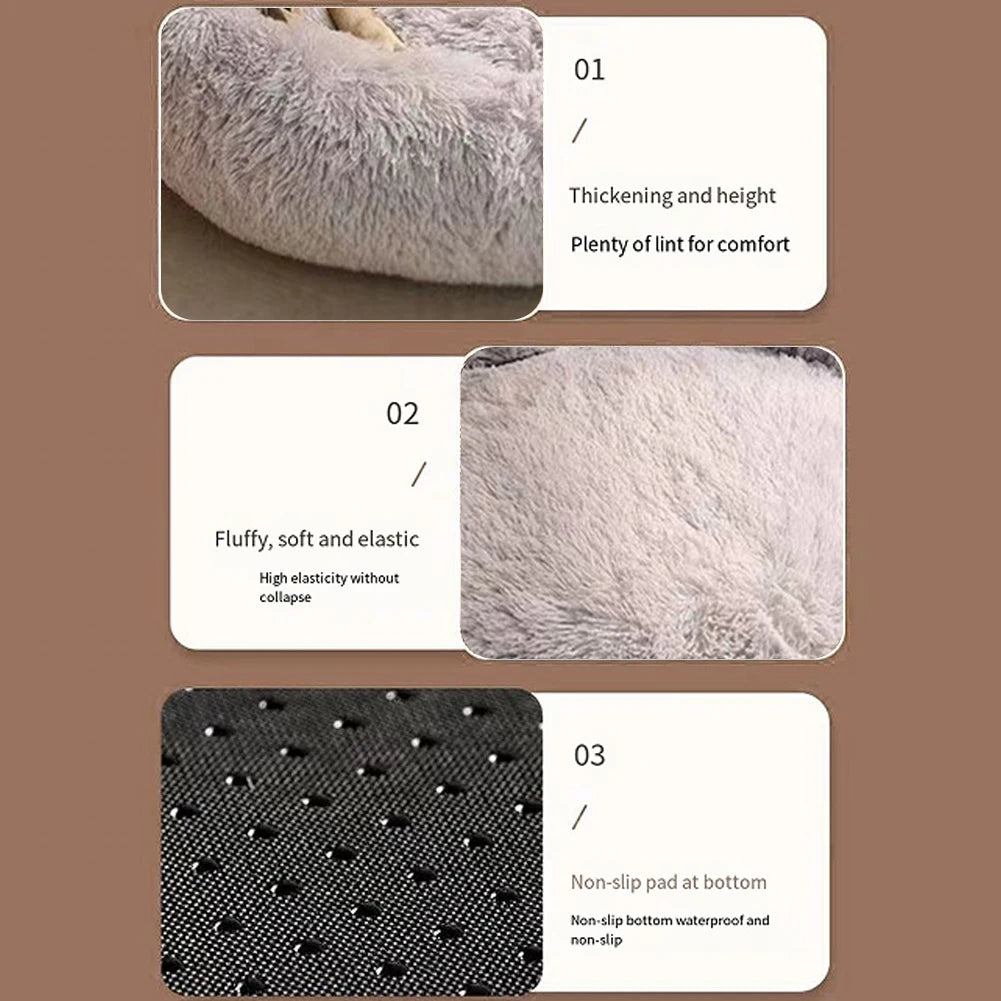 Dog Bed Winter Cat Pet Sofa Cute  Shape Comfortable Pet Sleeping Beds For Small Medium Large Soft Fluffy Cushion Dog Bed