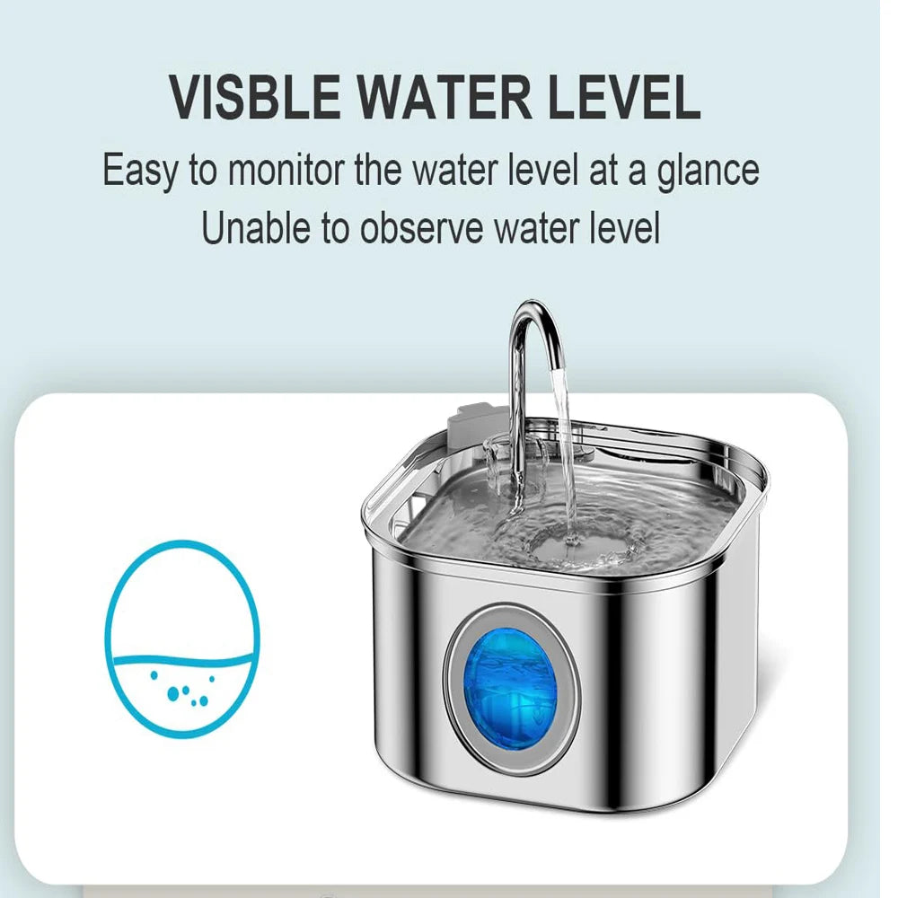 3.2L Stainless Steel Cat Water Fountain Automatic Cat Drinker Drinking Fountain For Cats Dogs Pet Water Dispenser Accessories
