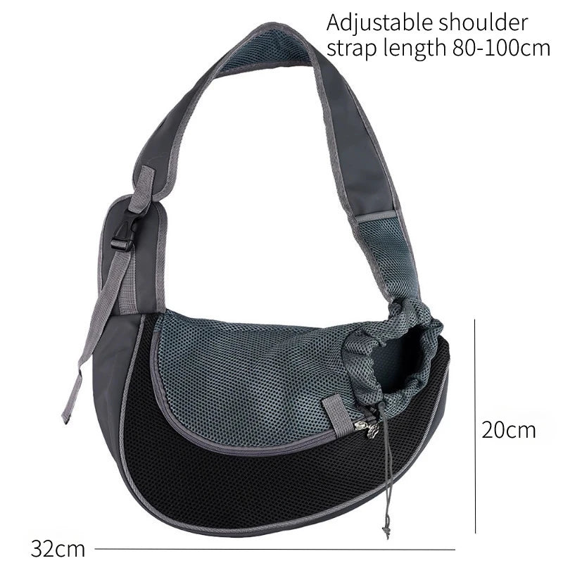 Portable Pet Puppy Carrier for Outdoor Travel, with Shoulder Bag, Breathable Mesh Oxford Fabric Comfort Sling, Tote & Pouch for Dogs