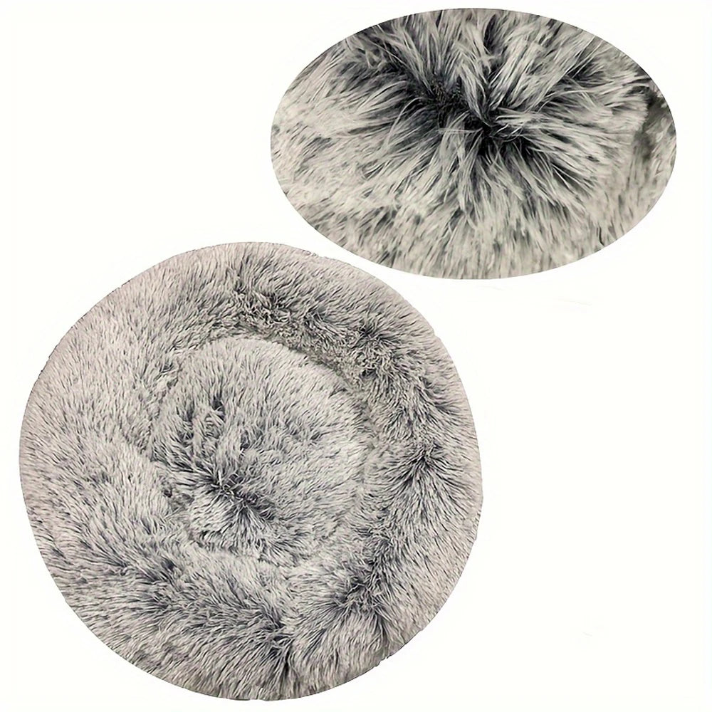 Round Dog & Cat Bed, Plush Basket for Dogs & Cats, Washable Pet Bed for Small Medium Large Dogs or Sofa for Cats