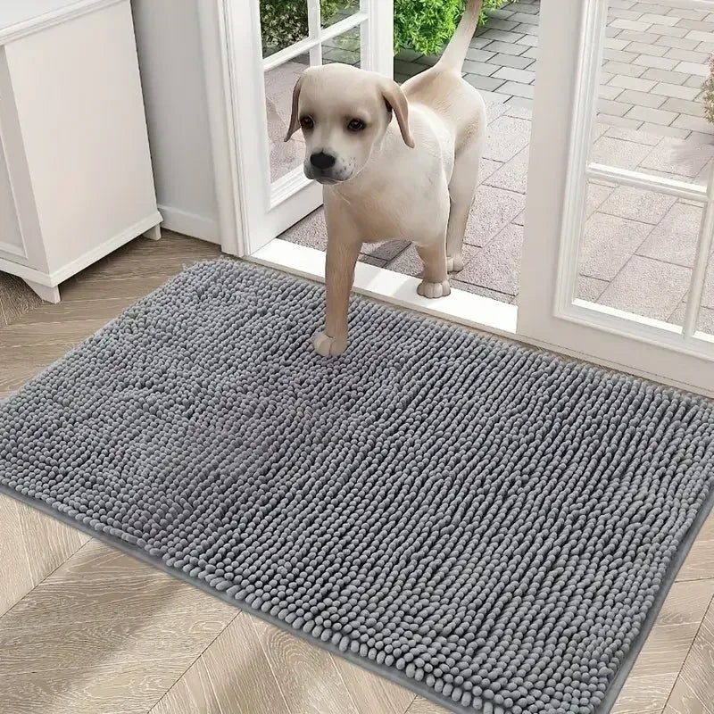 Dog Doormats for Muddy Paws. Absorbent, Non-slip Washable Mat with Anti-slip Quick-drying Microfiber. Mud Mat for Pets