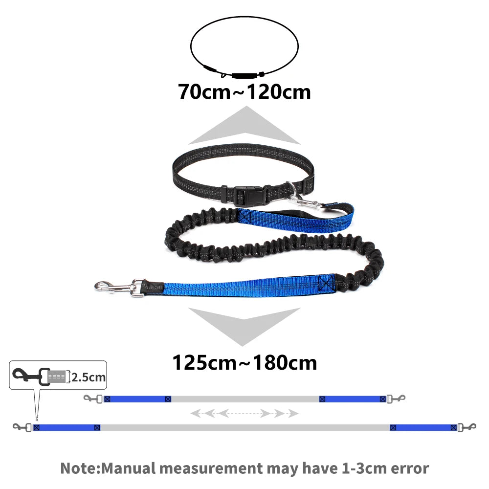 Hand Free Dog Leash for Pet Walking, Running,  & Jogging with Adjustable Dog leash Waist Belt and Chest Strap with Traction Rope