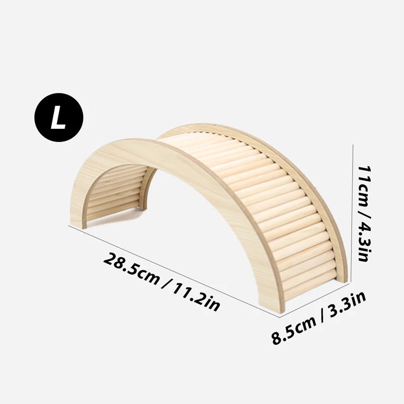S/M/L Hamster Climbing Ladder Wooden Bridge for Guinea Pigs Rats Small Animals Toys Cage Decor Accessories