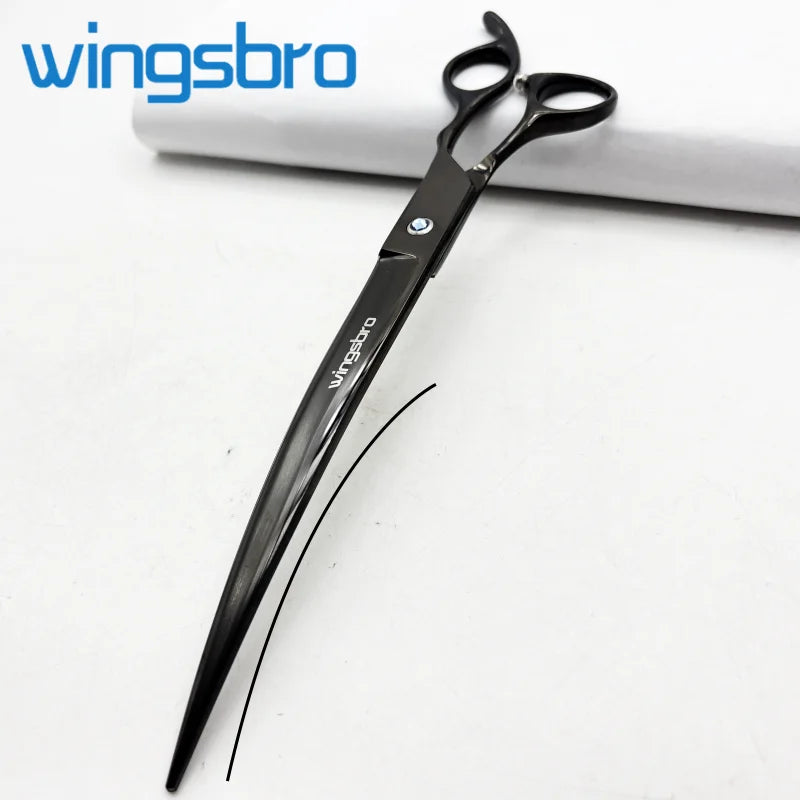 Wingsbro 9 inch Professional Pet Grooming Scissors, Animal Hair Trimming for Dog, Dog Grooming Curved Shears