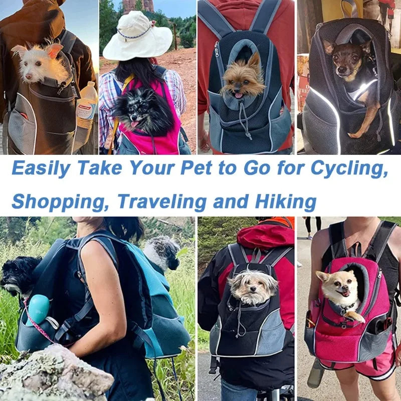 Double Shoulder Portable Travel Backpack, Outdoor Pet Carrier