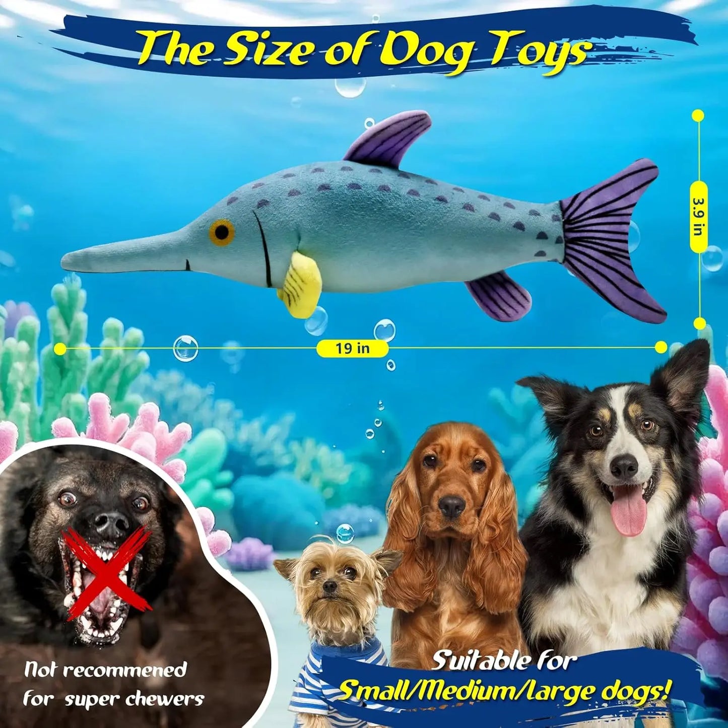 Large Squeaky Dog Toys :Plush Soft Dog Chew Toys - Tug of War for Large, Small, Medium, Puppy Breeds-Puppy Toys to Keep Them Busy
