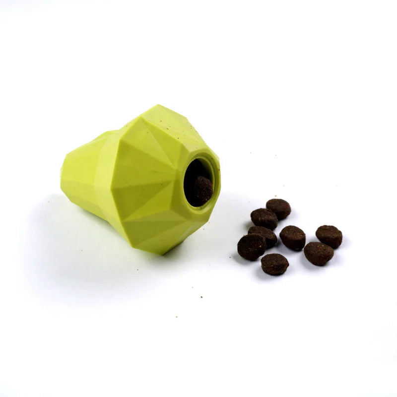 Rubber Dog Ball Chew. Dispenser fore Food, Play Squeaking Pet Dog Bite Toy, Puppy Tooth Cleaning Toy.