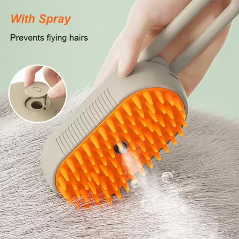 Pet Comb for Cats & Dogs, Spray Massage Comb for Cleaning, Hair Removing Comb,  Dog & Cat Comb and Pet Bath Brush