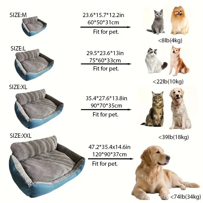 Dog Beds for Large Dogs/autumn and winter Warm Bed Pet Mat – Extra Large Size for Big Breeds/human bed Washable/Cover bed/sofa