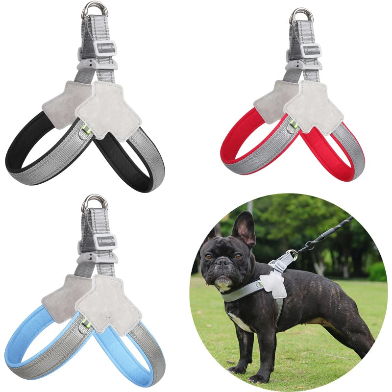 Pet Dog Harness For Small Medium Dogs. Reflective, No Pull Breathable Mesh Saddle.