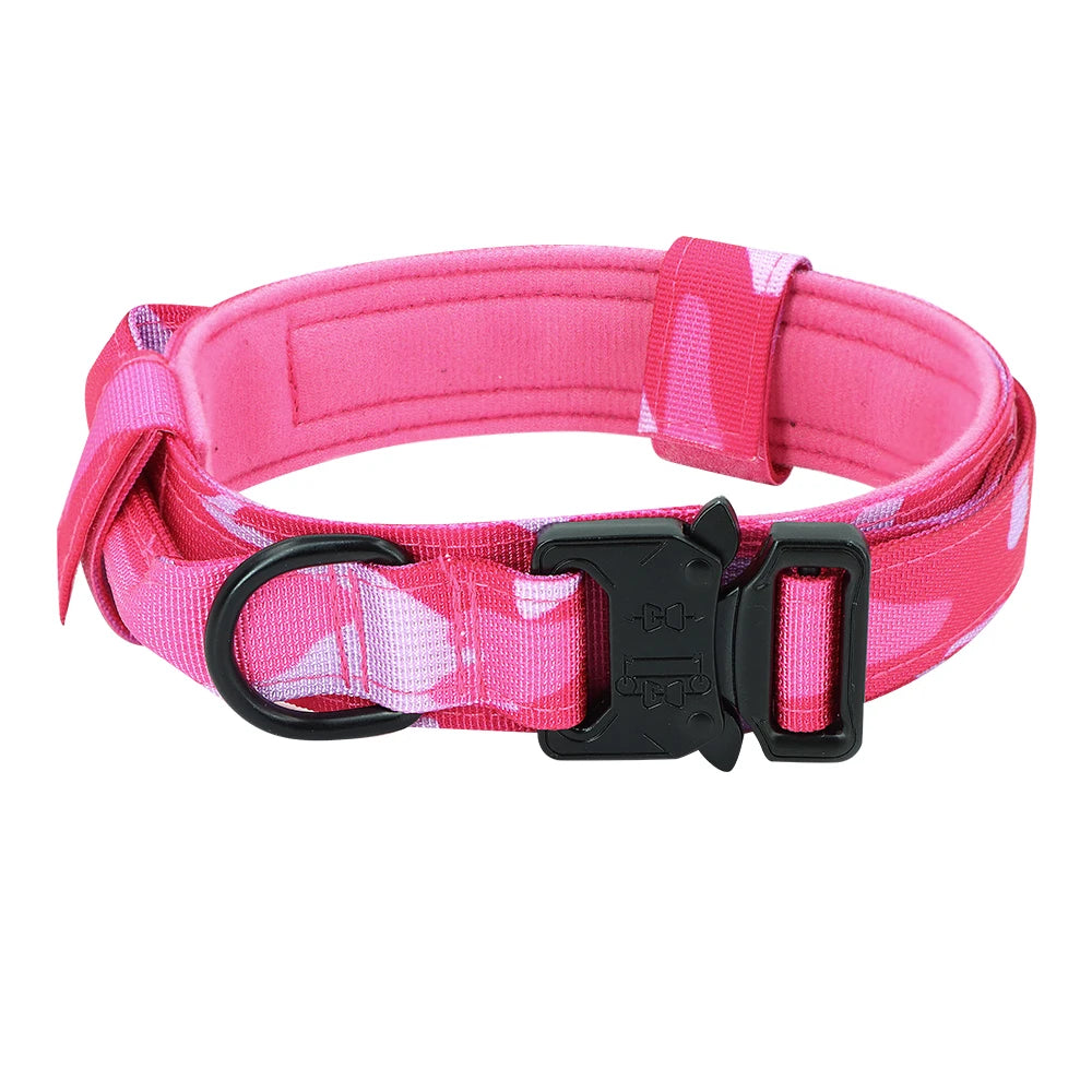 Dog Training Collar Adjustable Tactical Dog Collar And Leash Set Control Handle Pet Lead Collar For Small Big Dogs
